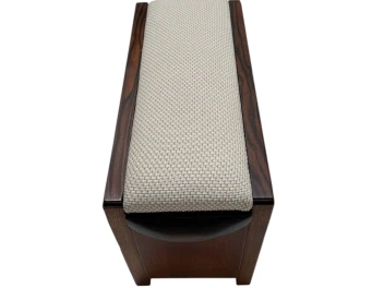 Art Deco Modernist Stool with De Ploeg fabric, 1920s